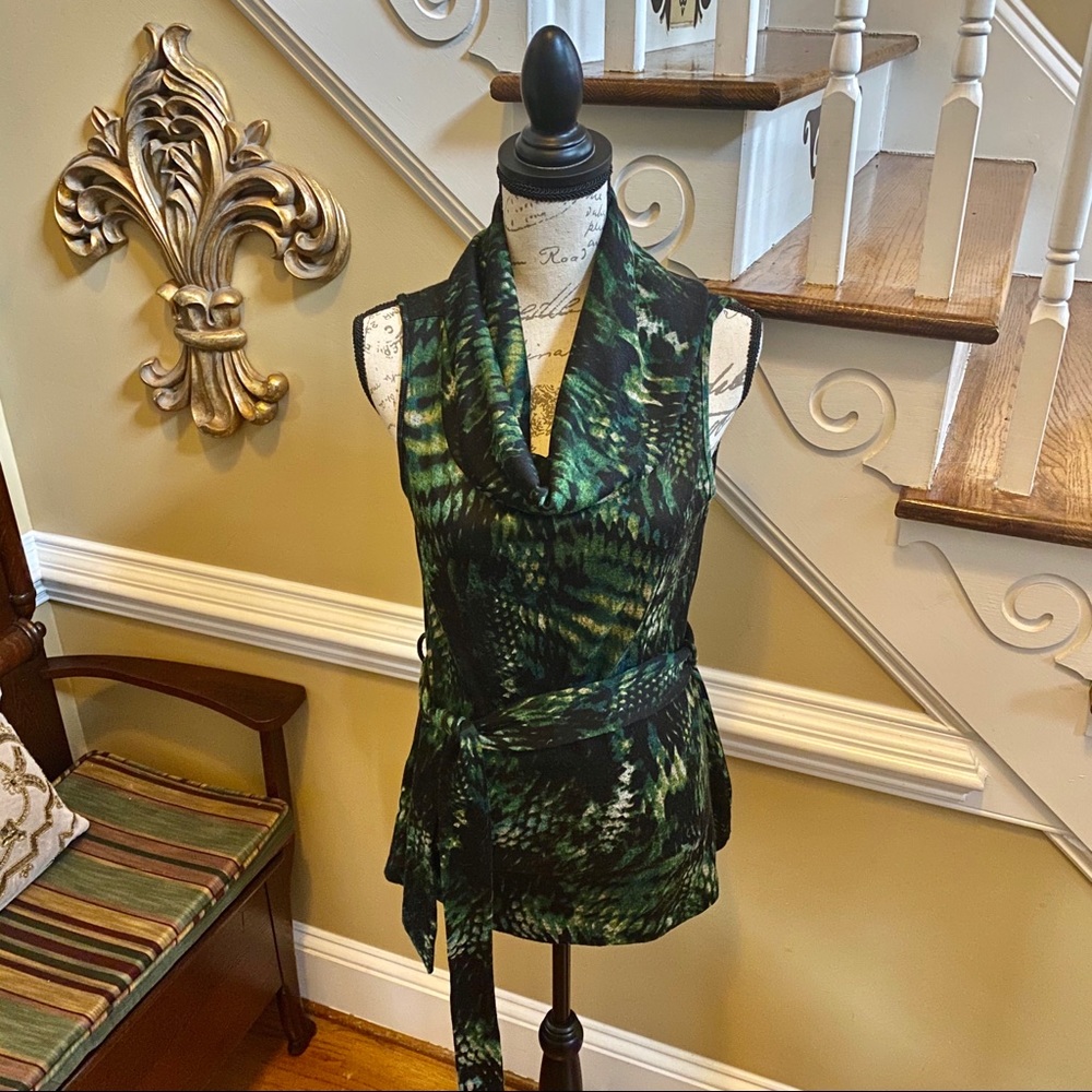 Attire snake print top with sash